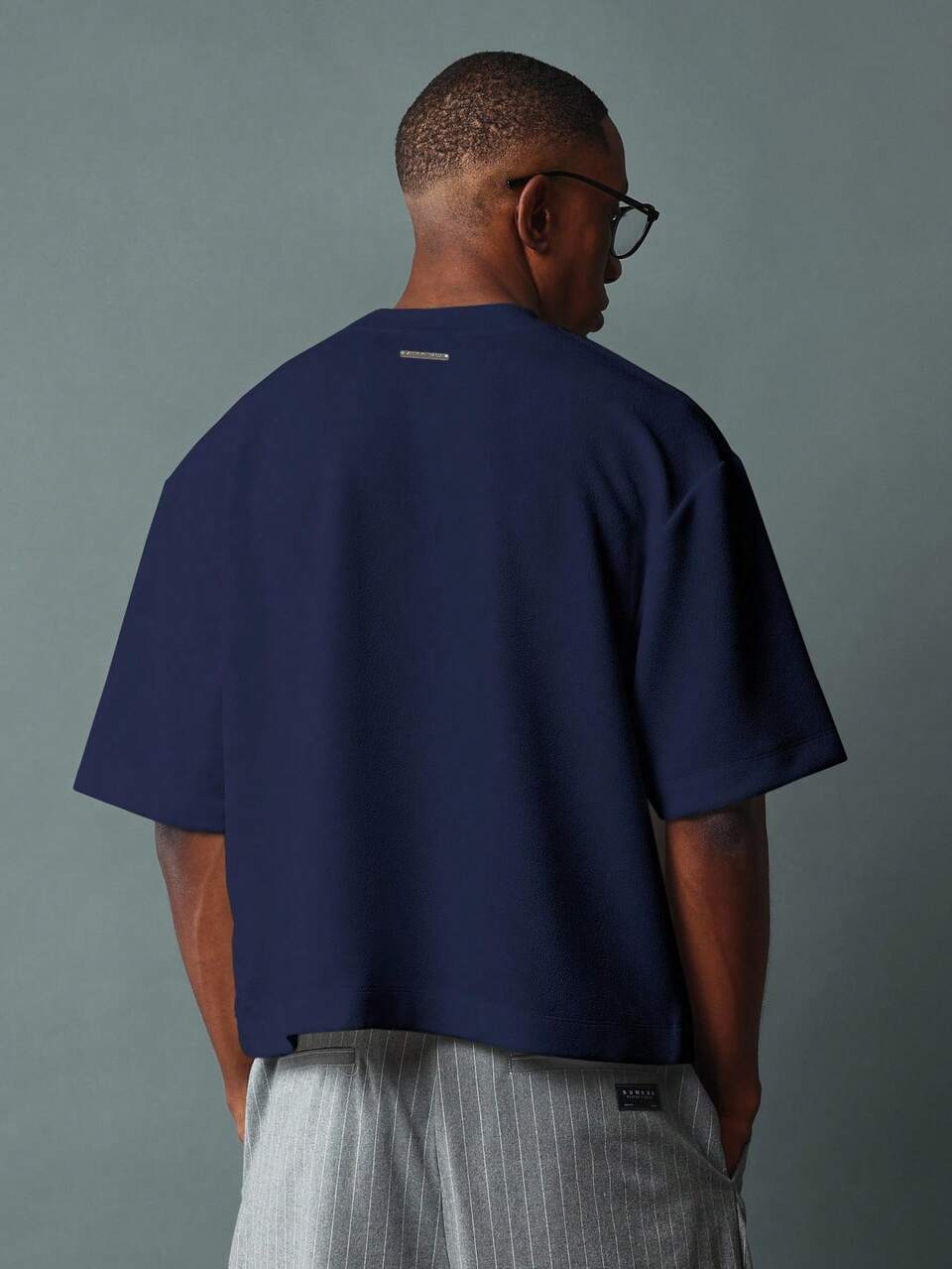 SUMWON Camiseta Básica Essencial de Manga Curta, Gola Careca, Casual, Básica para o Dia a Dia, Ajuste Amplo, Ombros Caídos, Corte Quadrado, Malha, Primavera Verão, Streetwear, Lisa