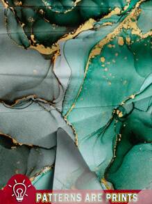 EMERY ROSE Plus Size Casual Simple All-Over Printed Long Sleeve Shirt, Spring/Autumn Chic Blouses For Women,Flower/Summer/Vacation - Multicolor - View 3