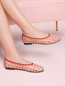 CUCCOO DOLLMOD Zapatos planos de mujer con malla negra y lazo