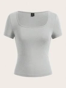 SHEIN EZwear 3 件装女式短袖短款休闲紧身 T 恤，夏季 - 彩色 - 查看 11