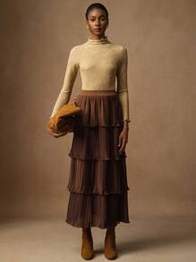 Vesra Women's Solid Color Stand Collar Raglan Long Sleeve Fashionable Versatile Jacquard Knit Slim Fit Long T-Shirt Fall Cloth For Women