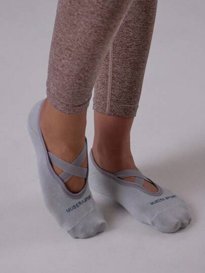 Musera Sport Calcetines con agarre tipo ballet para Pilates, ballet, gimnasio, yoga, pádel, tenis y pickleball