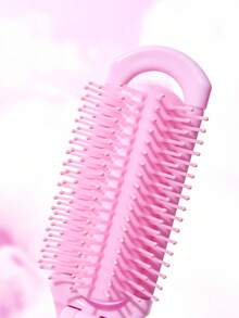 SHEIN X Care Bears 1 chiếc lược gấp gọn họa tiết hoạt hình kèm gương, tiện lợi khi mang theo, phù hợp cho cả nam và nữ, phù hợp cho gia đình, du lịch, đi làm, gấu chia sẻ, gấu cổ vũ, gấu, gấu may mắn, gấu Funshine - Hồng - Xem 5