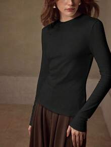 MOTF PREMIUM SLIM FIT LONG SLEEVE T-SHIRT - Black - View 5