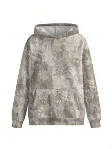 INAWLY Women's Casual All-Over Print Pocket Hoodie, Autumn - Multicolor - View 3