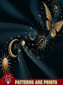 SHEIN LUNE Casual Star Moon Sun Pattern Round Neck Women Tank Top, Summer Back To School