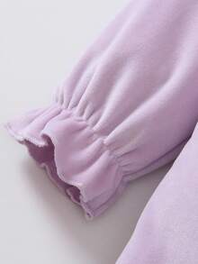 SHEIN 2件套女宝宝波点格子兔连体裤套装，可爱圆领长裤，适合外出、亲子活动或小型聚会，春秋季 - 彩色 - 查看 4