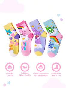 SHEIN X Care Bears 婴儿及儿童袜子 - 彩色 - 查看 3