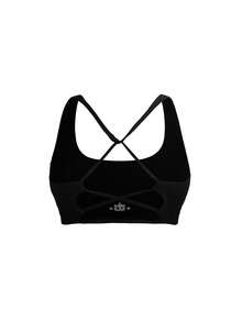 SHEIN Velisys Sujetador deportivo inalámbrico de unicolor minimalista con espalda cruzada, para verano - Multicolor - Ver 8