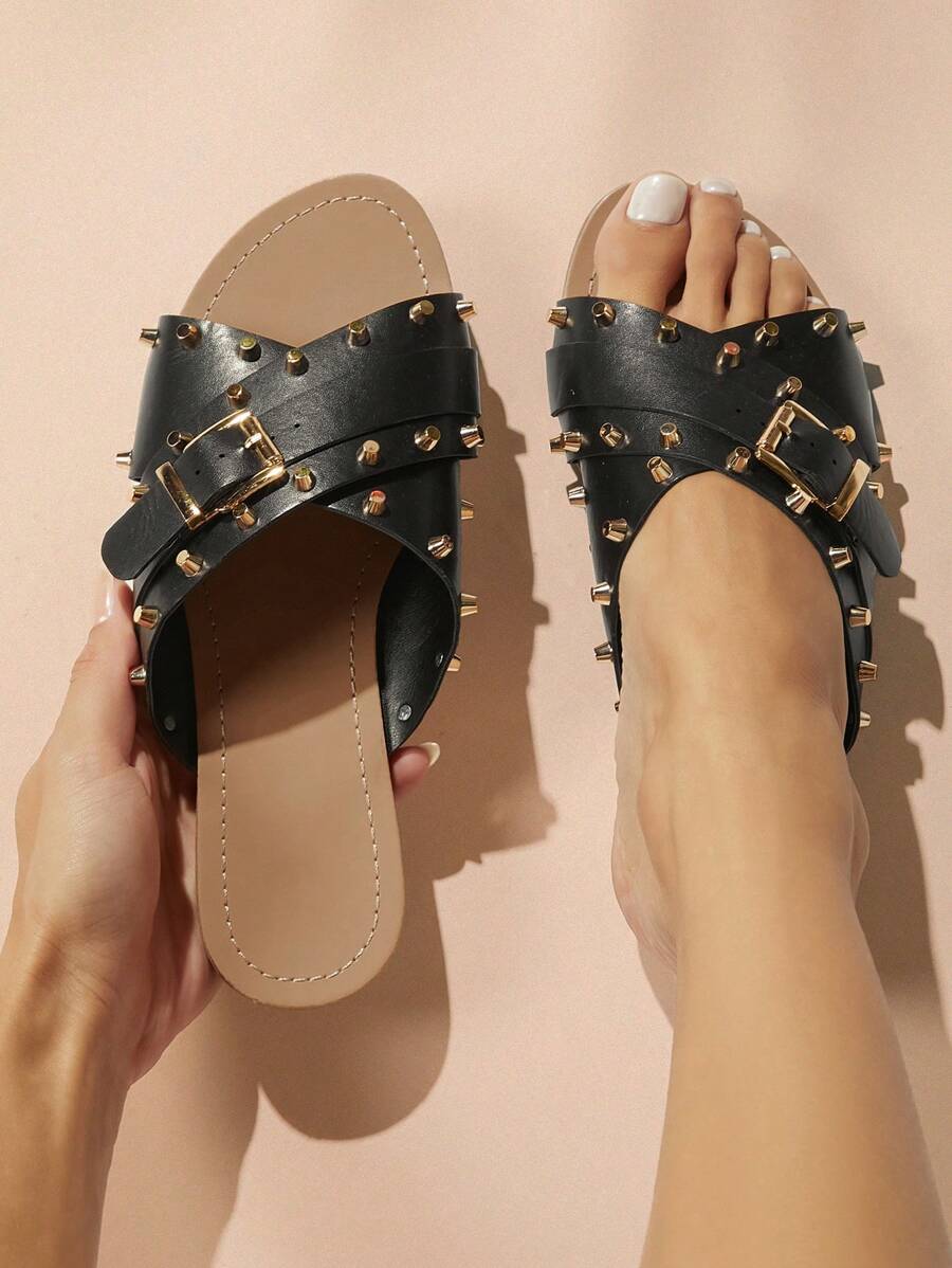 SHUZIA Women Flat Sandals - Hitam - View 1
