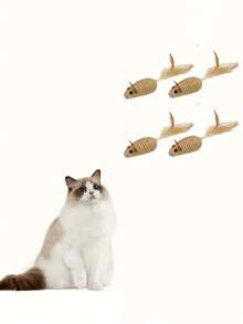 1/2/3pcs Sisal Rope And Bite-Resistant Cat Toys, Mouse-Shaped Cat Bite Toys With Feather Tails, Cat Interactive Toys.Mother's Day