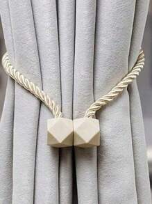 2pcs Magnetic Curtain Tiebacks, Made Of Thicker Torsion Rope & Strong Magnets, For Curtain Holders Gifts Birthday Graduation - Multicolor - View 10