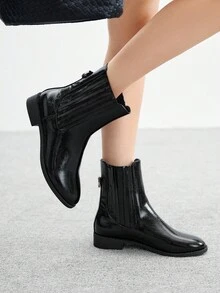 CUCCOO BIZCHIC 女士时尚休闲百搭踝靴，适合日常穿着 - 黑色 - 查看 4