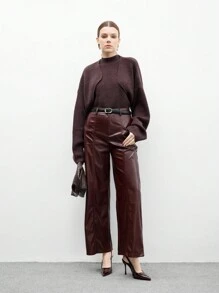 CUCCOO BIZCHIC Women's 2024 New Gold Strap Closed Toe Sandals, 2024 Spring/Autumn Pointed Toe Thin Heels Design, Fashionable Minimalist Style, Versatile To Pair With Dresses And High Heels For Christmas - Coffee Brown - View 2