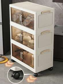 SHEIN 1 pièce Grand meuble de rangement, boîte de rangement pliable, meuble de rangement pour jouets pour salon, organisateur d'armoire à collations, armoire de cuisine, cadeau de Noël, bac de rangement, rangement sous le lit