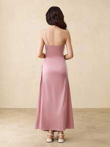 Abito da ragazza con spalline a spaghetti, patchwork con paillettes, in raso, elegante per feste e occasioni speciali