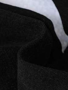 SHEIN Baby Boy Spring Summer Solid Washed Pocket Ripped Black Denim Jeans, Baby Boy Summer - Black - View 3