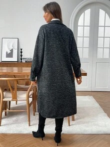 EMERY ROSE Women's Fashion Business Casual Mid-Length Regular Jackets For Women Long Coat Long Coats For Women Winter Clothes For Women Cardigan Long Long Jacket For Women Fall Clothes For Women Going Out Outfits