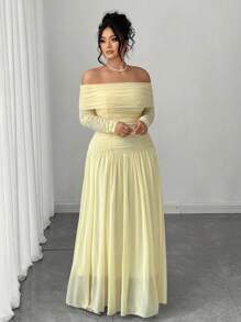 Cravure Halloween Plus Size Dresses Fall Cloth For Women - Yellow - View 4