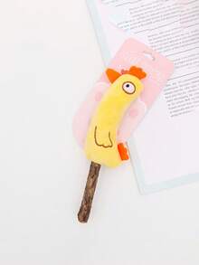 PETSIN 1 Piece Wood Catnip Toy, Cat Doll, Beach Slipper, Small Animal Shape Toy, Oral Cleaning, Tooth Grinding And Tooth Cleaning Toy, Kitten Wood Catip Tooth Grinding Stick, Cat Toy, Pet Toy