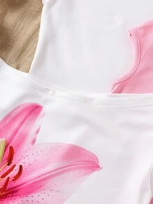 Sparklyn 3 Stücke Tween Mädchen Teenager Urlaubs Off-Shoulder Mehrfarbige T-Shirts - Verschiedenfarbig - Übersicht 4