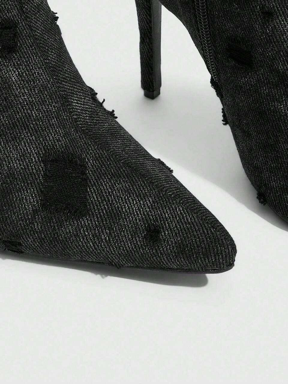 CUCCOO SZL CUCCOO Ruched Pointed Toe High Heel Fashion Boots For Women