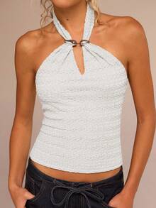 SHEIN Forever 21 Beach Vacation Summer Renaissance Fair Country Concert Y2k Top Graduation Going Out Halter Top Music Festival Airport Easter Boho Women Tops