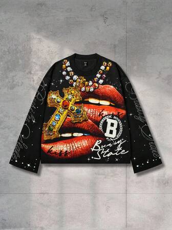 Street Life Maglietta casual e ampia a maniche lunghe, adatta per l'autunno