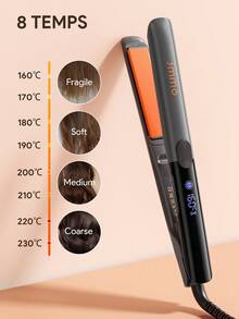 JMMO Hair Straightener And Curler, 8 Adjustable Temp, 360° Airflow Styler With Negative Ion, Fast Straightening, Water-Based Ceramic Coating Makes Hair Shiny, Flat Iron For All Hair Types, Hair Tools-US Plug Graduation Wedding Birthday Holiday Summer Fall Autumn Y2K Fancy Fashion Makeup Cosmetic Party Beach Travel Camping Outdoors School Campus Trip Festivals Decor Gift - Grey - View 3