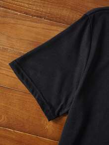 Manfinity NXTstreet Men Contrast Collar Polo Shirt, For Husband, Going Out - Black - View 3