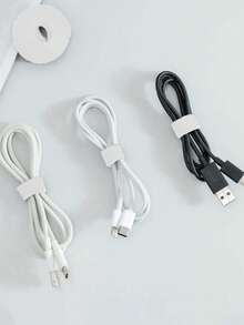 1条可重复使用的魔术贴绑带，长度1米/3米/5米，用于整理桌面线缆、插座线、台式电脑线束等。返校季必备 - 白色 - 查看 3