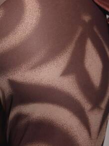 MUSERA 中长款漩涡印花网眼七分紧身裤（仅限下装）秋季性感可爱乡村西部风夜外出同步派对夏季 - 彩色 - 查看 6