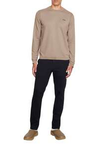 Hugo Boss Ever-X_CN Men's Casual Round Neck Long Sleeve Loose T-Shirt - 271 Light Beige - View 3