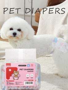 20pcs/Pack Pet Diapers, Dog Physiological Pants, Sanitary Napkins, Disposable Diapers For Male/Female Dogs, Pet Supplies - Multicolor - View 2