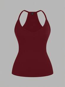 SHEIN LUNE Plus Size Casual Sports V-Neck 3 PiecesVest Set - Multicolor - View 6