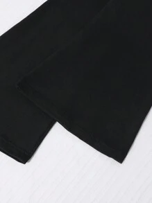 Sparklyn Tween Girls American College Style Casual Striped Green Pants Fall Winter - Black - View 7