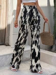 SHEIN Tall 女士波西米亚风格度假裤，春夏 - 彩色 - 查看 1