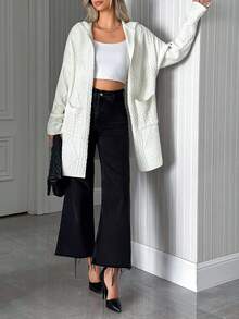 EURMUSE 女士白色针织开衫 - 奶油色 - 查看 7