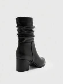 CUCCOO BIZCHIC New Arrival High-End Comfortable Fashionable Chunky Heel Ankle Boots For Women, Black - Black - View 8