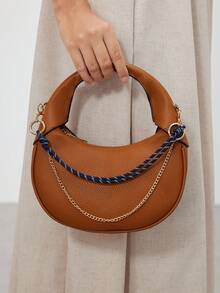 SHECARRY Geantă de mână la modă pentru femei, versatilă pentru naveta zilnică - Maro - Vizualizare 1