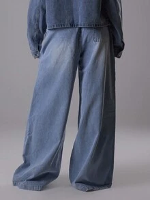 MUSERA Drawstring Denim Trousers Spring 90's Y2k Cute Elegant Casual Vacation Summer Western Holiday Concert Rave Winter Chic - Blue - View 2
