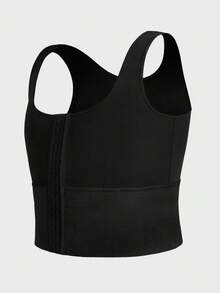 SHEIN Plus Size Men's Solid Color Undershirt & Underwear Shapewear Set