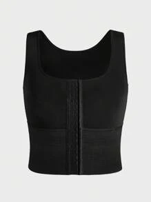 SHEIN 大码男士纯色汗衫和内衣塑身衣套装