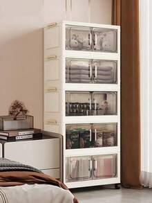 SHEIN 1 pièce Grand meuble de rangement, boîte de rangement pliable, meuble de rangement pour jouets pour salon, organisateur d'armoire à collations, armoire de cuisine, cadeau de Noël, bac de rangement, rangement sous le lit