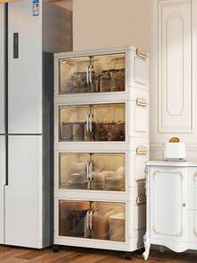 SHEIN 1 pièce Grand meuble de rangement, boîte de rangement pliable, meuble de rangement pour jouets pour salon, organisateur d'armoire à collations, armoire de cuisine, cadeau de Noël, bac de rangement, rangement sous le lit