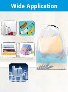 2/5/10件防水轻便可折叠旅行鞋袋男女收纳整理保护袋便携包健身房海滩度假露营徒步户外运动行李打包必备 - 無色 - 查看 6