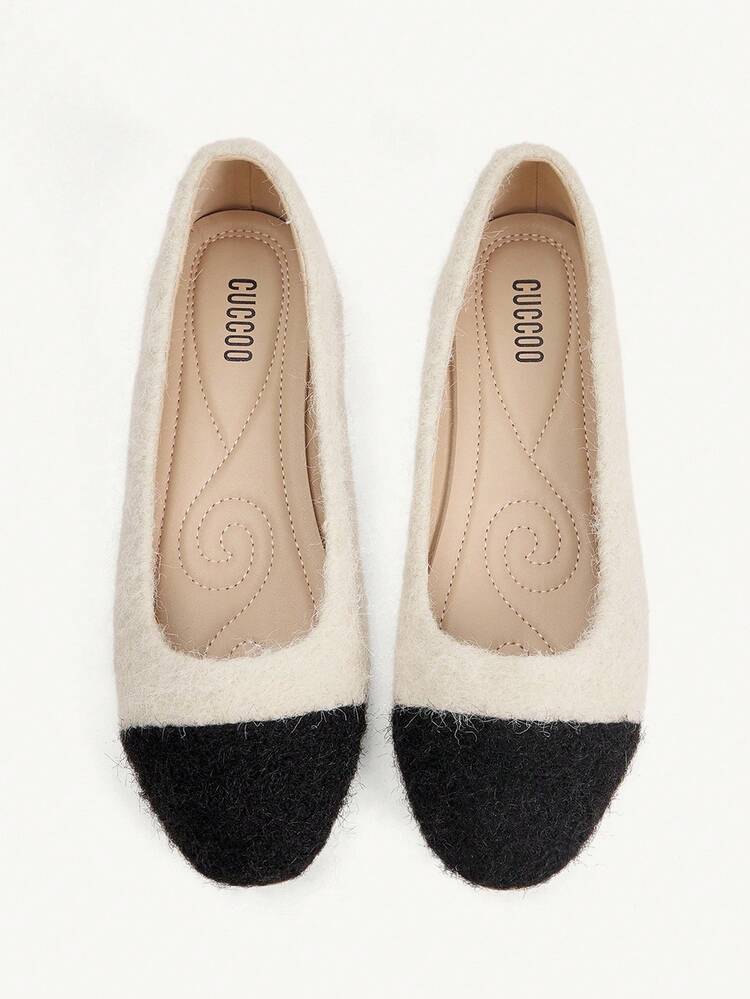 CUCCOO CHICEST Women's Casual Versatile Colorblock Flat Loafers