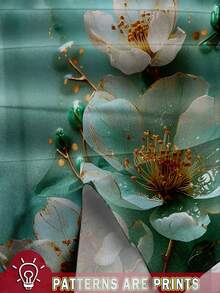 SHEIN Clasi Casual Minimalist Plus Size Shirt, Suitable For Summer Suitable For Going Out Chic Blouses For Women - Multicolor - View 3