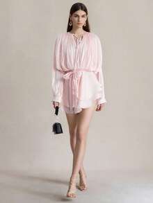 Váy dệt trơn Briarwyn thường ngày có viền xếp nếp cho nữ Váy mùa hè cho nữ Trang phục PrideOutfits Trang phục đi nghỉ cho nữ Váy đi nghỉ cho nữ Trang phục sinh nhật Váy cho nữ Trang phục câu lạc bộ Váy ngắn gợi cảm cho nữ Trang phục đêm hẹn hò xếp nếp cho nữ - Màu Hồng baby - Xem 8