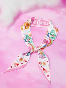SHEIN X Care Bears Fashionable Cute Smooth Satin Soft Pink Rainbow Headband Ribbon, Suitable For Hairstyles, Gift - Multicolor - View 3